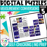 Measurement Conversions Digital Puzzles {5.MD.1} 5th Grade