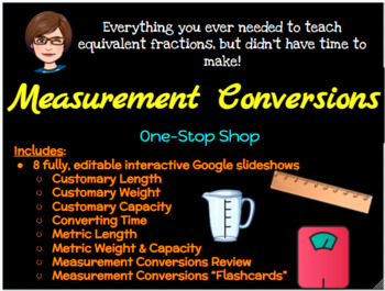 Preview of Measurement Conversions Instructional Slides BUNDLE (great for 4th grade)