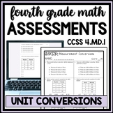 Converting Units of Measurement Assessment, 4th Grade Conv