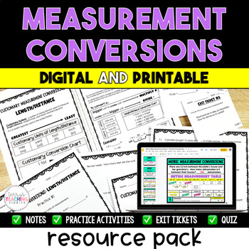 Preview of Measurement Conversions Resource Bundle - Digital & Printable