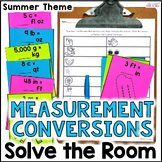 Measurement Conversions - Solve the Room Summer Math Activ