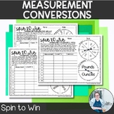 Measurement Conversions Spin to Win TEKS 7.4e Math Activit