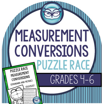 Preview of Measurement Conversions Game (Standard and Metric): Puzzle Races