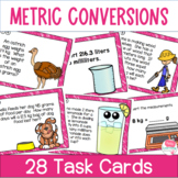 Metric Conversions Task Cards | Converting Metric Units