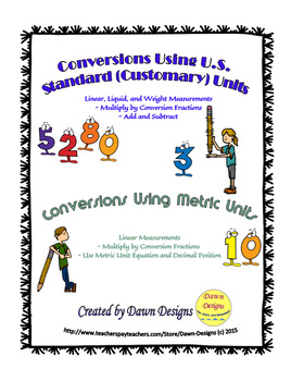 Preview of Measurement Conversions Using U.S. Standard (Customary) and Metric Units