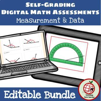 Preview of Measurement &Data DIGITAL Google Forms Assessment Bundle
