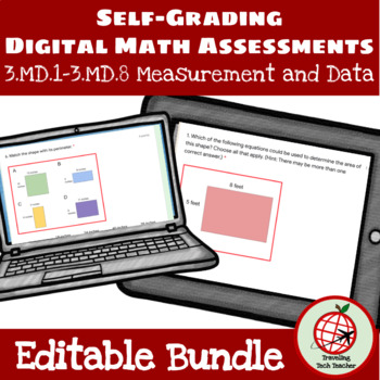 Preview of Measurement & Data: DIGITAL Google Forms Assessment Bundle