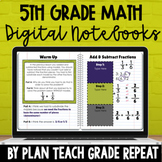 5th Grade Math Digital Interactive Notebooks Bundle