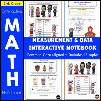 Preview of Measurement & Data Interactive Notebook - 3rd Grade