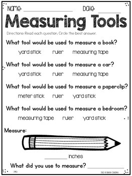 measurement data printables for second grade by berry creative