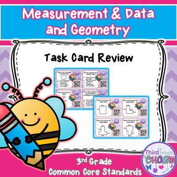 Preview of Measurement & Data and Geometry Review Task Cards