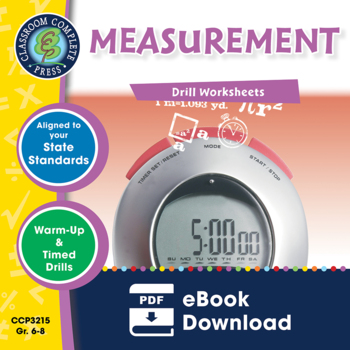 Preview of Measurement - Drill Sheets Gr. 6-8