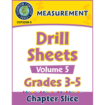 Preview of Measurement: Drill Sheets Vol. 5 Gr. 3-5
