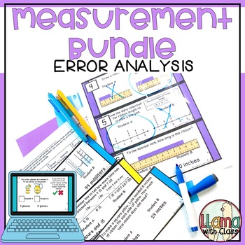 Preview of Measurement Error Analysis Task Cards and Google Slides™ Bundle