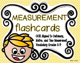 Measurement Flashcards: Customary, Metric, and Time Vocabu