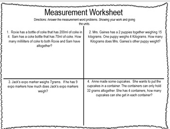 Measurement Game and worksheets by Meghann Gaines | TPT