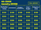 Measurement & Geometry Jeopardy - Math Review Game