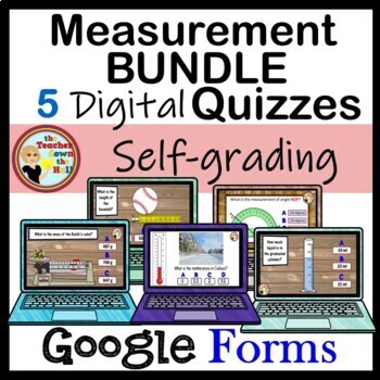 Preview of Measurement Google Forms Quizzes - Digital Measurement Activities