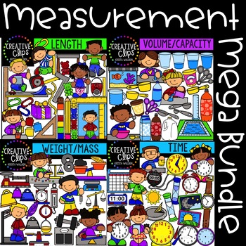 Preview of Measurement Clipart Bundle: Math Clipart {Creative Clips Clipart}