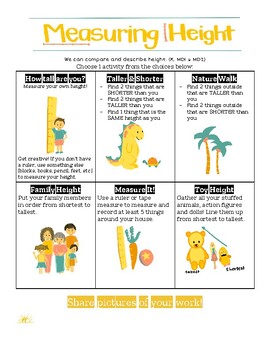 Preview of Measurement- Height Practice