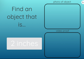 Preview of Measurement Hunt (to the inch) - Seesaw Activity
