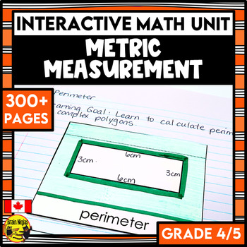 Preview of Measurement Interactive Math Unit | Grade 4 and Grade 5 | Metric Units