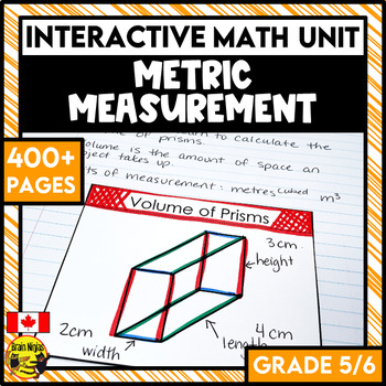 Preview of Measurement Interactive Math Unit | Grade 5 and Grade 6 | Metric Units