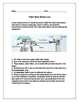 Preview of Measurement: Introduction to the Triple Beam Balance Lab