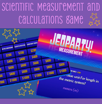 Preview of Scientific Measurements Jeoparty Game
