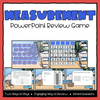 Preview of Measurement Jeopardy Math Review Game