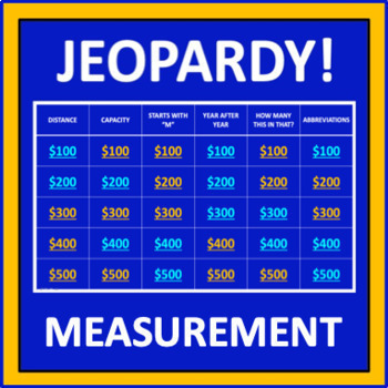 Preview of Measurement Jeopardy - an interactive math game