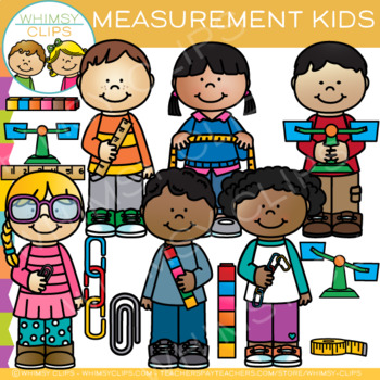 Preview of Math School Kids Measurement Clip Art