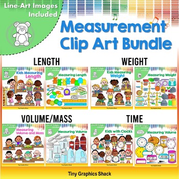 Preview of Measurement Kids and Tools Clip Art BUNDLE