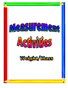 Preview of Measurement Lesson Activities - Weight/Mass