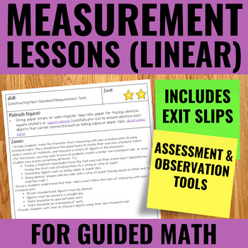 Preview of Measurement Lessons for Guided Math | Differentiated | 2020 Ontario Math & CCSS