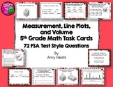 Measurement, Line Plots, & Volume Task Cards 72 5th Grade 