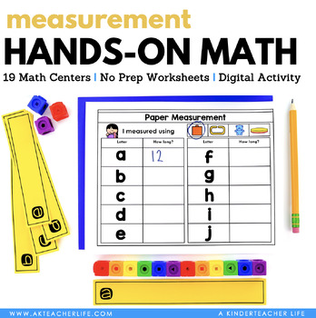 Preview of Measurement Math Centers Kindergarten
