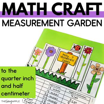 Preview of Measurement Math Craft Activity 1/4 Inch 1/2 Centimeter | Spring Bulletin Board