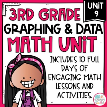 Preview of Graphing and Data Math Unit with Activities for THIRD GRADE