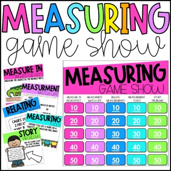 Preview of Measurement Math Game | Measuring Test Review Activity