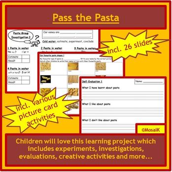 Preview of Measurement Math Non standard Pasta project