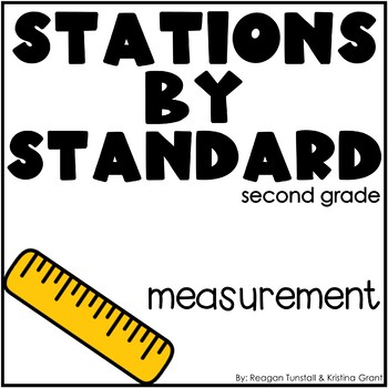 Preview of Measurement Math Stations Second Grade