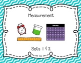 Measurement Math Task Cards (Kindergarten IN CC Standards)