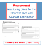 Measurement - Measure Lines to Nearest Inch and Centimeter