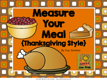 Preview of Measurement - Measure Your Meal (Thanksgiving)