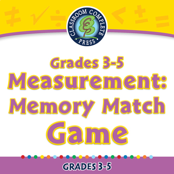 Preview of Measurement: Memory Match Game - NOTEBOOK Gr. 3-5