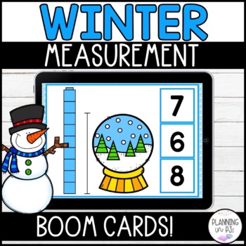 Preview of Measurement (Non-Standard) Winter Digital Boom Cards™ for January