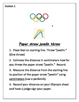 Preview of Measurement Olympics