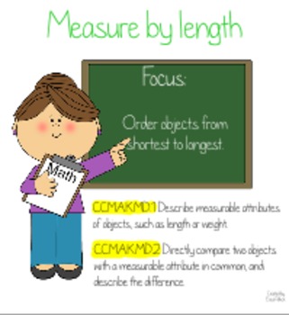 Preview of Measurement - Order from Shortest to Longest Common Core Aligned Smartboard File
