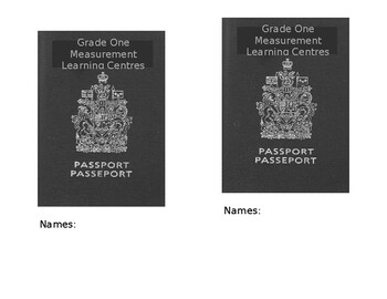 Preview of Measurement "Passports" (Math Stations - Length, Mass, Capacity, Area)